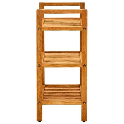 Stalak za obuću s 3 police 50x27x60 cm od masivne hrastovine - 1 60 cm 50 cm Cijena