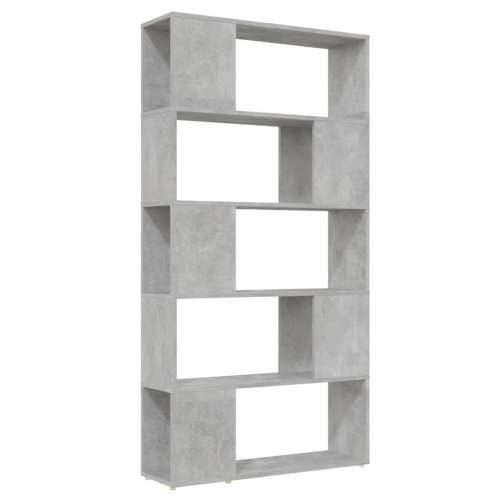 Ormarić za knjige / pregrada boja betona 80x24x155 cm drveni - Beton siva 80 x 24 x 155 cm 1 Cijena