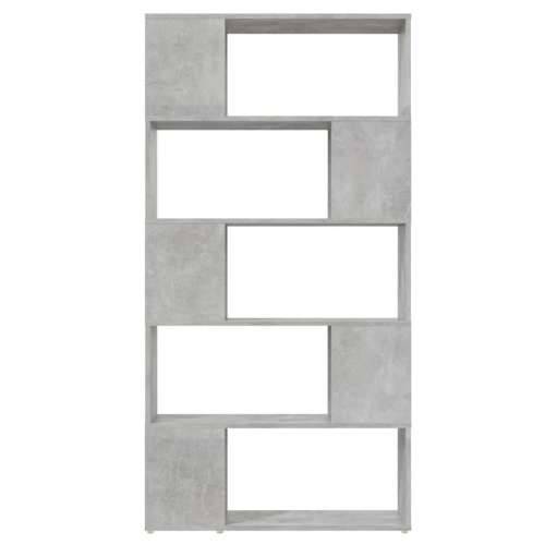 Ormarić za knjige / pregrada boja betona 80x24x155 cm drveni - Beton siva 80 x 24 x 155 cm 1 Cijena