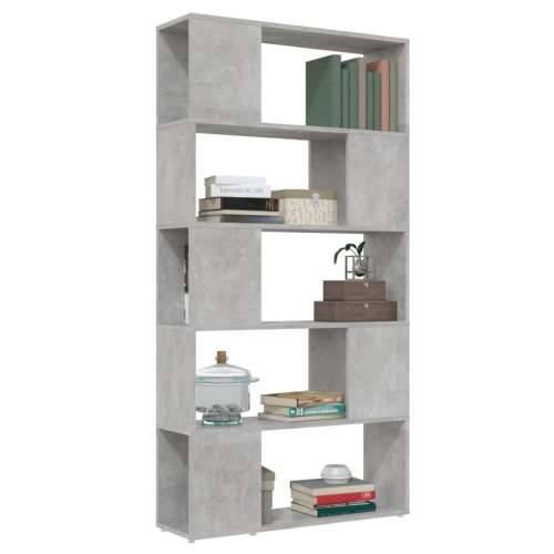 Ormarić za knjige / pregrada boja betona 80x24x155 cm drveni - Beton siva 80 x 24 x 155 cm 1 Cijena