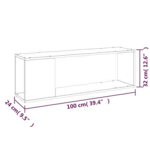 TV ormarić bijeli 100 x 24 x 32 cm od konstruiranog drva - Bijela 1 100 x 24 x 32 cm Cijena