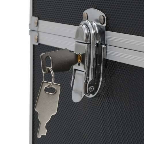 Kovčeg za šminku 37 x 24 x 35 cm crni aluminijski - Crna 1 Cijena
