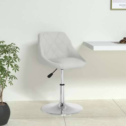 Blagovaonska stolica od umjetne kože bijela Cijena