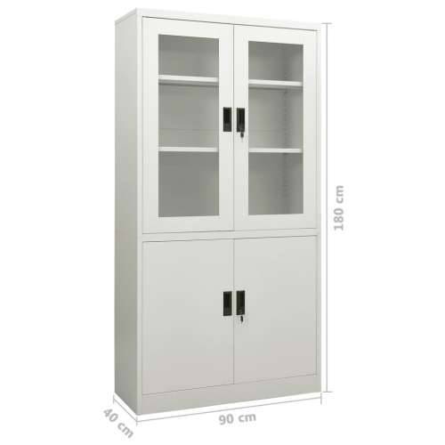 Uredski ormarić svjetlosivi 90 x 40 x 180 cm čelični Svjetlosiva 1 Cijena