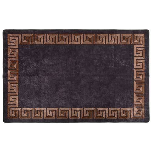 Perivi tepih 80 x 150 cm crno-zlatni protuklizni Cijena