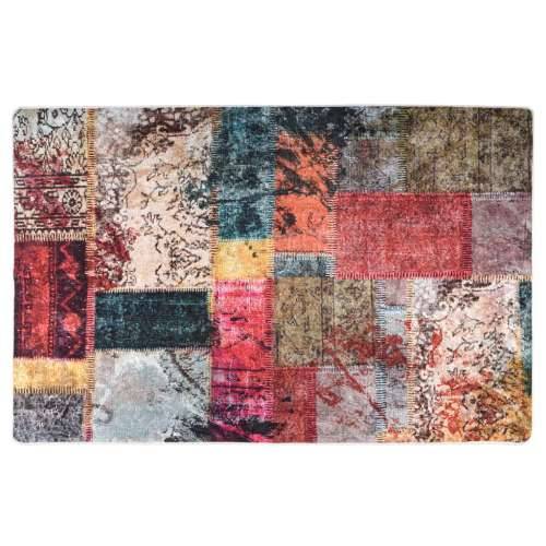 Perivi tepih s patchworkom 80 x 150 cm raznobojni protuklizni Cijena
