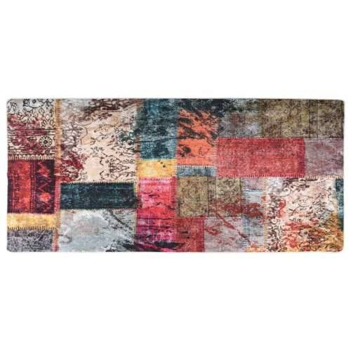 Perivi tepih s patchworkom 80 x 300 cm raznobojni protuklizni Cijena