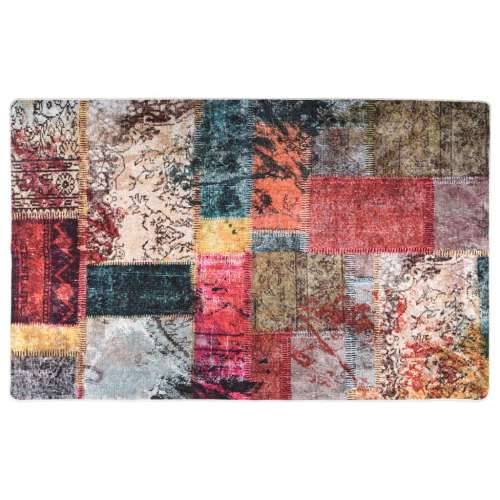 Perivi tepih s patchworkom 160 x 320 cm raznobojni protuklizni