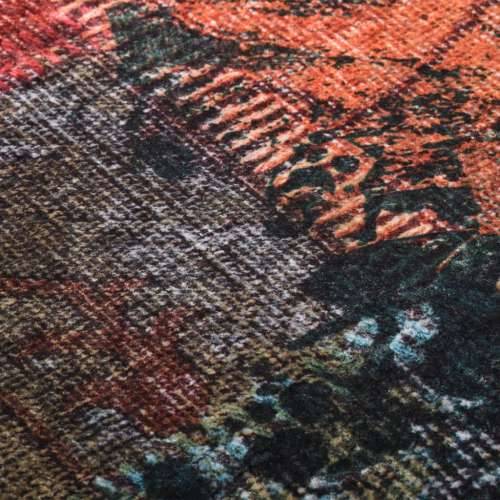 Perivi tepih s patchworkom 160 x 320 cm raznobojni protuklizni Cijena
