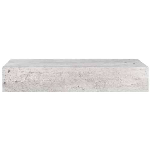 Zidna polica s ladicom siva boja betona 60 x 23,5 x 10 cm MDF Cijena