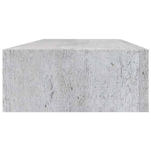 Zidna polica s ladicom siva boja betona 60 x 23,5 x 10 cm MDF Cijena