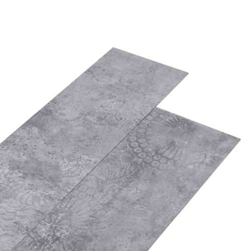 Samoljepljive podne obloge PVC 5,21 m² 2 mm siva boja cementa Cijena