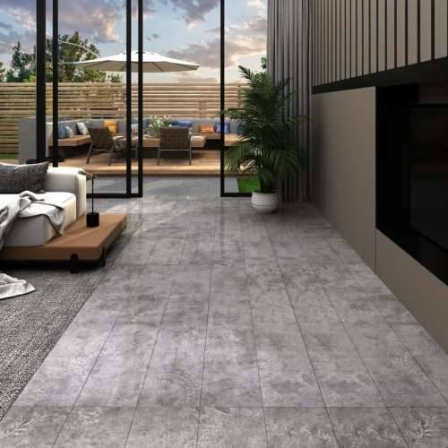 Samoljepljive podne obloge PVC 5,21 m² 2 mm siva boja betona