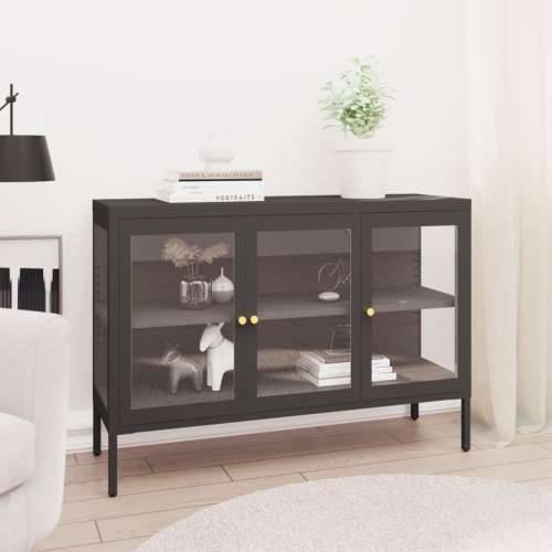 Komoda antracit 105 x 35 x 70 cm od čelika i stakla - Antracit 1 Cijena