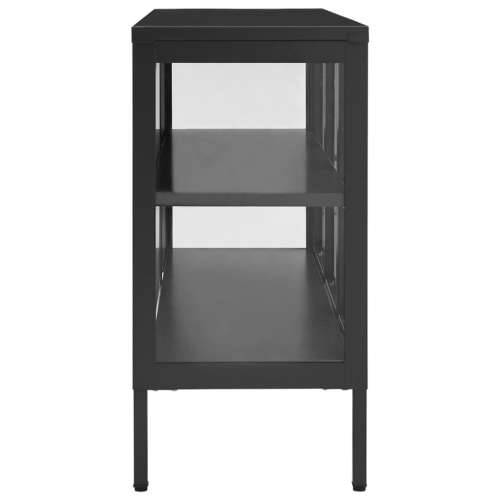 Komoda antracit 105 x 35 x 70 cm od čelika i stakla - Antracit 1 Cijena