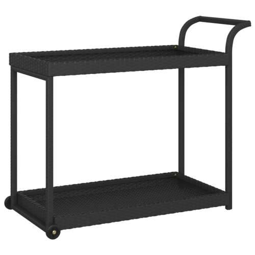 Barska kolica crna 100 x 45 x 83 cm od poliratana - Crna Cijena