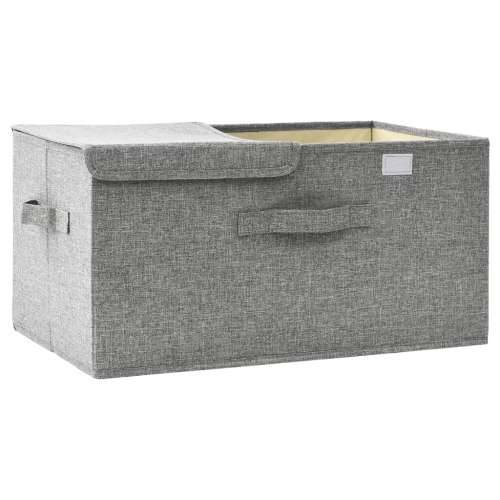 Kutija za pohranu od tkanine 50 x 30 x 25 cm siva - Siva 1 Cijena