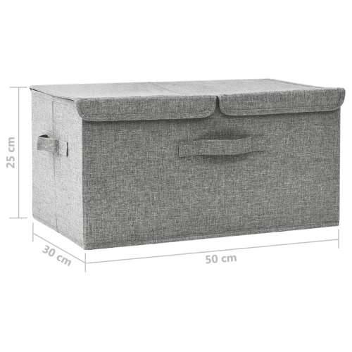 Kutija za pohranu od tkanine 50 x 30 x 25 cm siva - Siva 1 Cijena