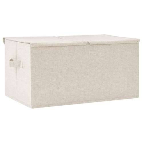 Kutija za pohranu od tkanine 50 x 30 x 25 cm krem Cijena