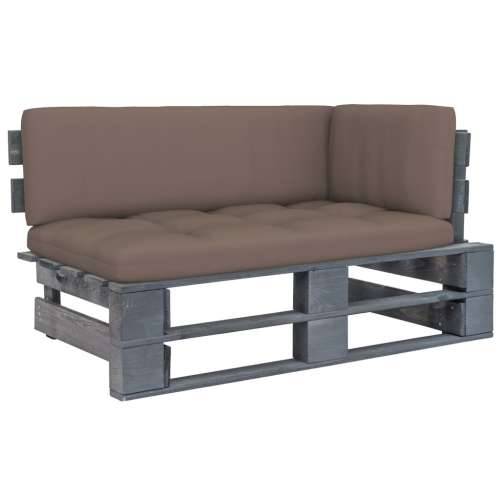 Kutna vrtna sofa od paleta od sivo impregnirane borovine - Sivo-smeđa 1 kutna sofa Siva Cijena