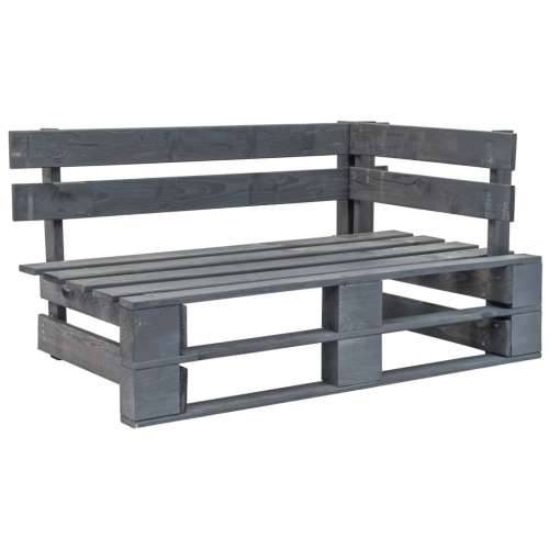 Kutna vrtna sofa od paleta od sivo impregnirane borovine - Sivo-smeđa 1 kutna sofa Siva Cijena