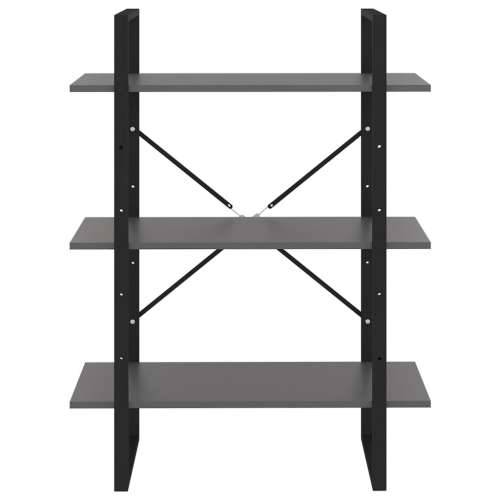 Ormarić za knjige sivi 80 x 30 x 105 cm konstruirano drvo - Siva 1 105 cm Konstruirano drvo Cijena