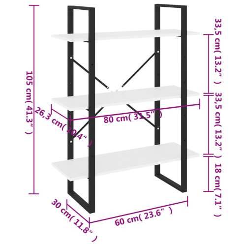 Ormarić za knjige sivi 80 x 30 x 105 cm konstruirano drvo - Siva 1 105 cm Konstruirano drvo Cijena