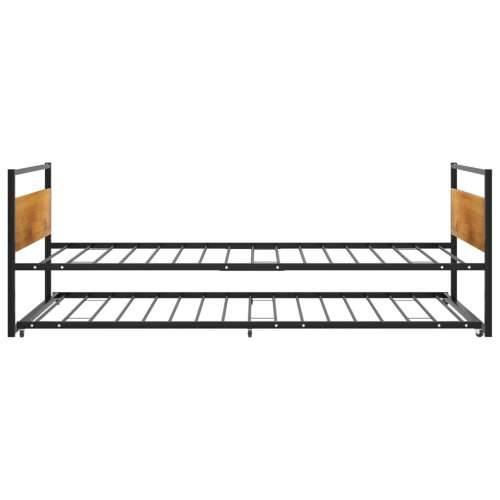 Okvir kreveta na razvlačenje crni metalni 90 x 200 cm Cijena