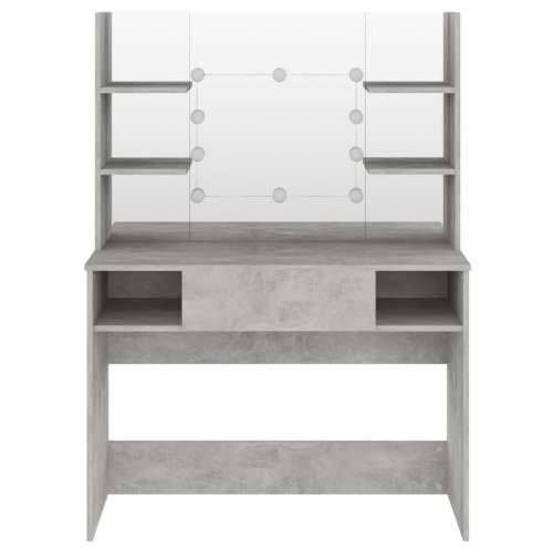 Stolić za šminkanje LED 100 x 40 x 135 cm MDF siva boja betona - Beton siva 1 Cijena