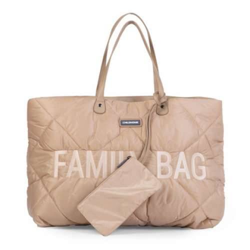 Childhome Torba Family Bag Nursery Bag - Puffered - Beige