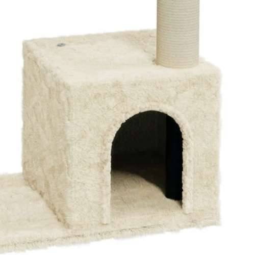 Penjalica za mačke - Kuća za mačke - Grebalica sa stupovima za grebanje krem 70 cm - Krema 70 cm Cijena