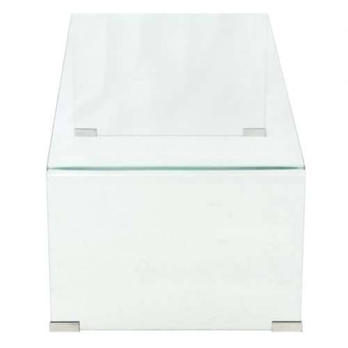 Stolić za kavu od kaljenog stakla 98 x 45 x 30 cm prozirni Cijena