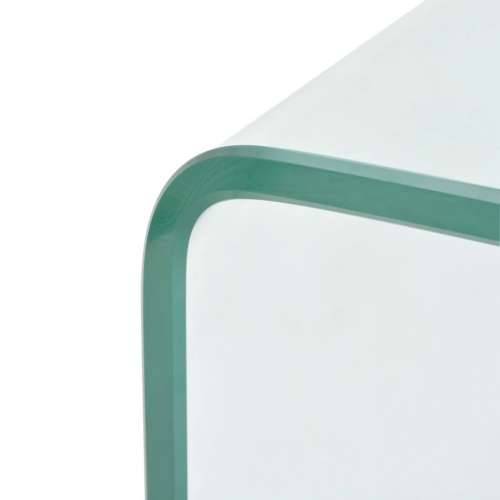 Stolić za kavu od kaljenog stakla 98 x 45 x 30 cm prozirni Cijena