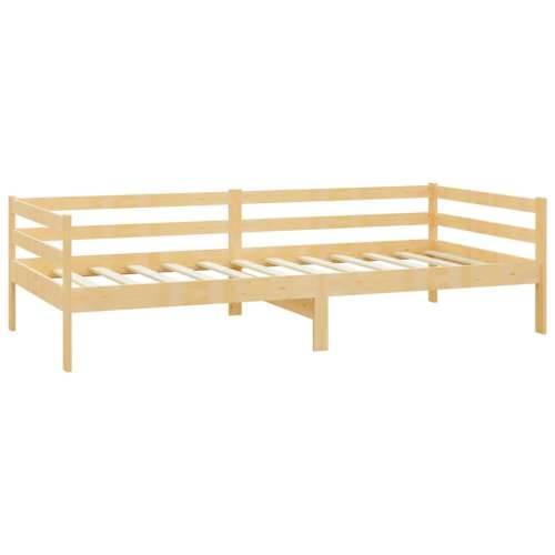 Dnevni ležaj s madracem 90 x 200 cm od masivne borovine Smeđa Cijena