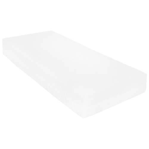 Dnevni ležaj s madracem 90 x 200 cm bijeli od masivne borovine - Bijela Cijena