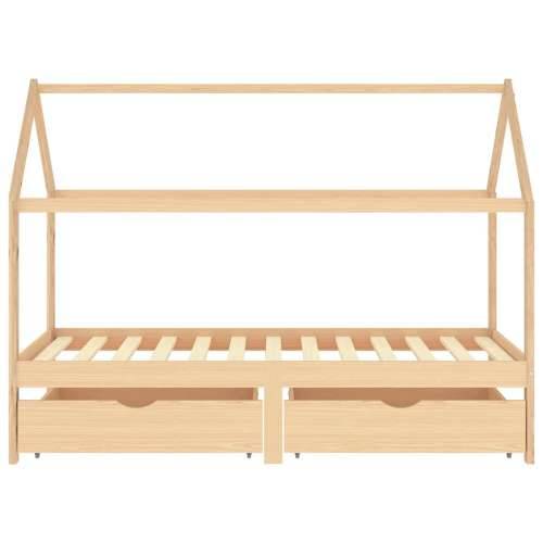 Okvir za dječji krevet s ladicama 90 x 200 cm od borovine  - Smeđa 90 x 200 cm 2 ladice Cijena
