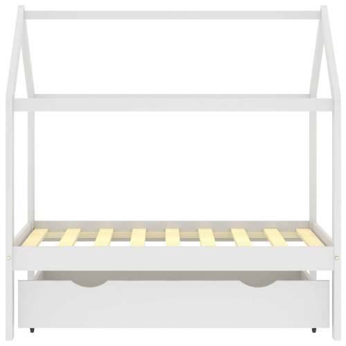 Okvir za dječji krevet s ladicom bijeli 70 x 140 cm od borovine - Bijela 70 x 140 cm 1 ladicom Cijena