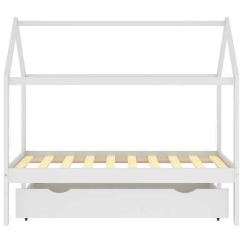 Okvir za dječji krevet s ladicom od borovine bijeli 80 x 160 cm - Bijela 80 x 160 cm 1 ladicom Cijena