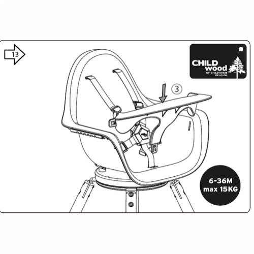 Childhome Evolu ONE.80° dječja hranilica White/Natural | Jedna stolica na 3 različite pozicije Cijena