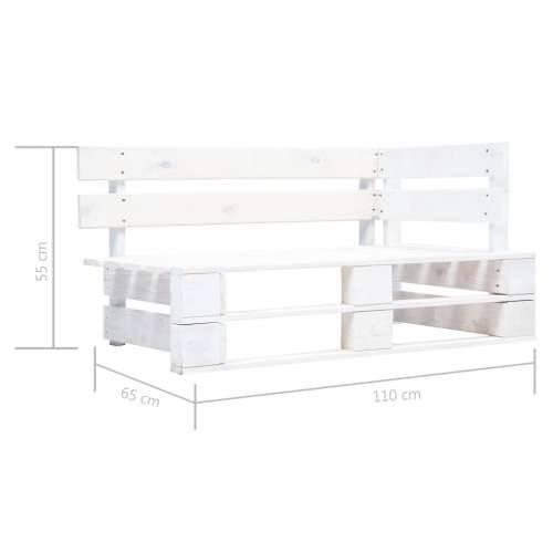 Kutna vrtna sofa od paleta od bijelo impregnirane borovine - Bež 1 kutna sofa Bijela Cijena
