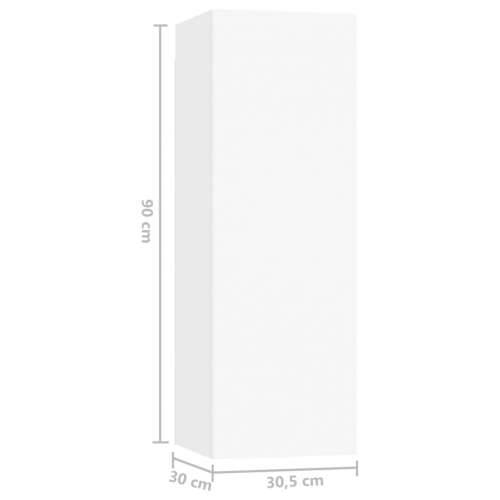 6-dijelni set TV ormarića bijeli od konstruiranog drva - Bijela 6 80 cm Cijena