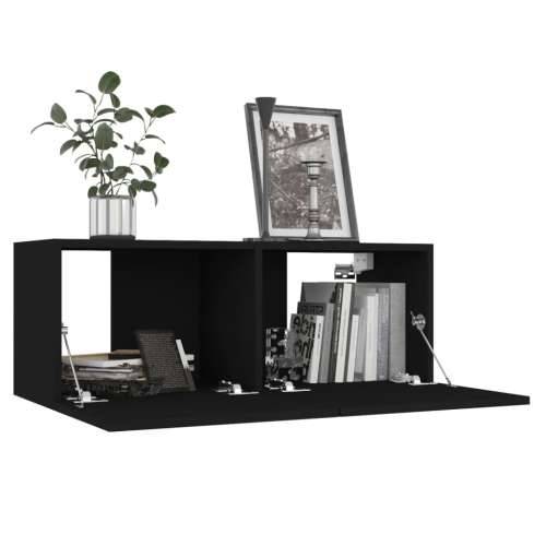 5-dijelni set TV ormarića od konstruiranog drva crni - Crna 1 160 cm Cijena