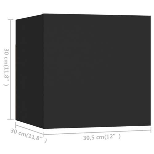 5-dijelni set TV ormarića od konstruiranog drva crni - Crna 1 160 cm Cijena