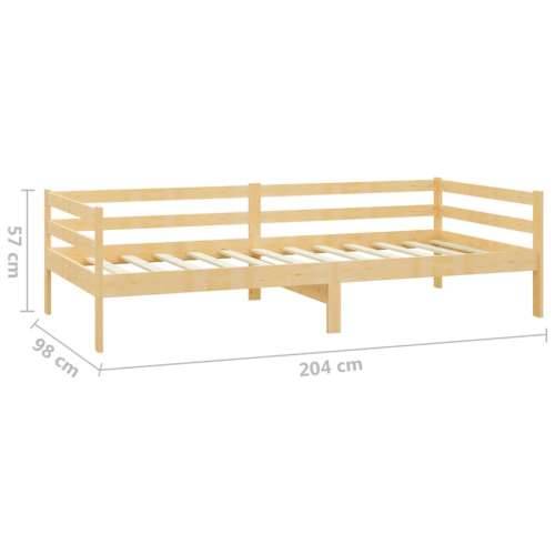 Dnevni ležaj s madracem 90 x 200 cm od masivne borovine - Smeđa Cijena