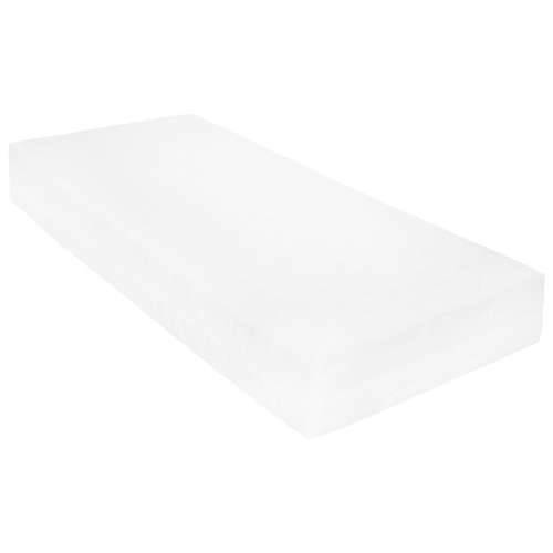 Dnevni ležaj s madracem 90 x 200 cm bijeli od masivne borovine - Bijela Cijena