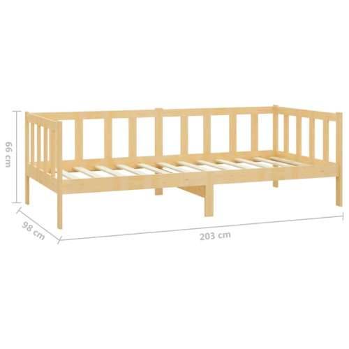 Dnevni ležaj s madracem 90 x 200 cm od masivne borovine - Prirodna Cijena