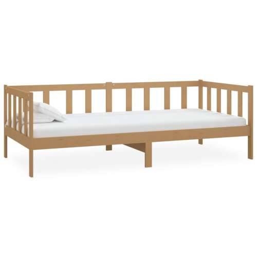 Dnevni ležaj s madracem 90x200 cm boja meda od masivne borovine boja meda Cijena