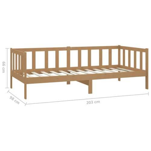 Dnevni ležaj s madracem 90x200 cm boja meda od masivne borovine boja meda Cijena