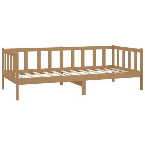 Dnevni ležaj s madracem 90x200 cm boja meda od masivne borovine boja meda Cijena
