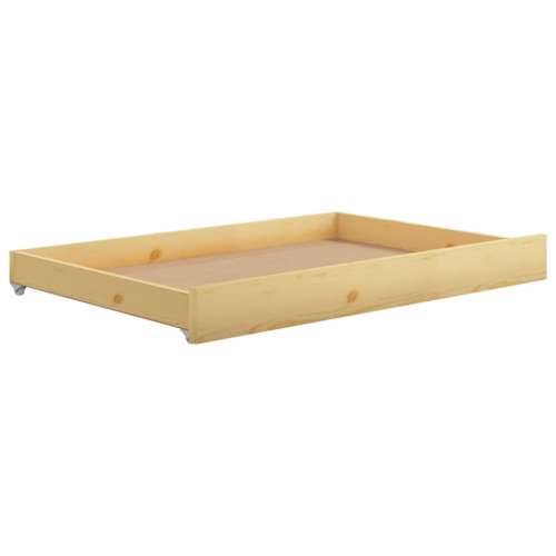 Dnevni ležaj na izvlačenje 2 x (90 x 200) cm masivna borovina Smeđa Cijena